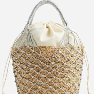 J. Crew Sedona basket bag in straw NWT
